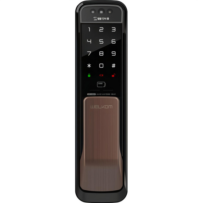 솔리티 얼굴인식 무타공 푸시풀 손잡이 도어락, WP-500A, 방문설치