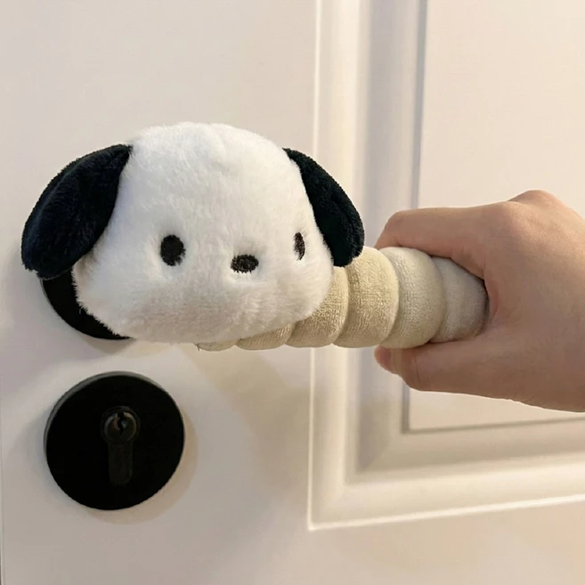 모든 캐릭터 손잡이 도어 커버 방문 문고리 문손잡이 인형 보온 장식 인테리어 소품, 강아지 오른쪽 - 쿠팡