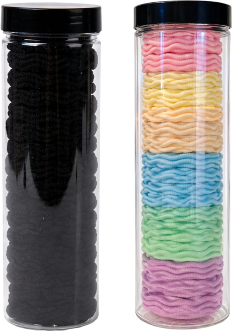 편안가온 오래 묶어도 자국 없는 부드러운 머리끈 대용량 40개입