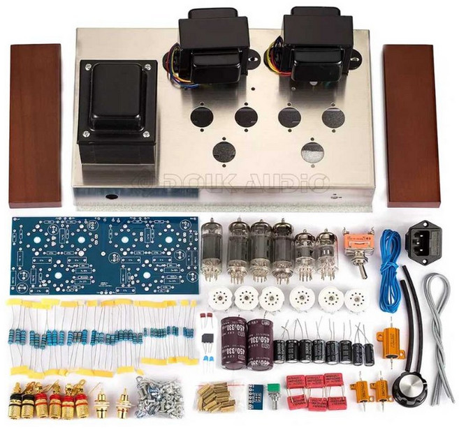 6F2+6p1 푸쉬풀 진공관 앰프 세트 완제품 키트+베이스 진공관앰프 6F2+6P1, 6F2 6p1 푸쉬업 베젤 세트