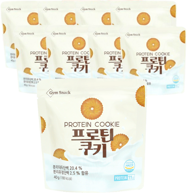 정든식품 프로틴 쿠키 고단백 다이어트 간식 단백질 과자 저칼로리 식단관리, 6개, 40g