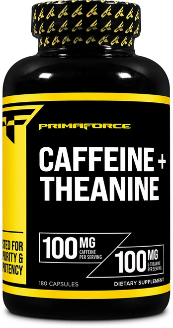 프리마포스 카페인 100mg + 테아닌 100mg 캡슐, 1개, 180정 - 쿠팡