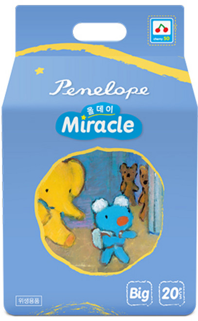 페넬로페 미라클 올데이 팬티기저귀 공용, 6단계, 20매