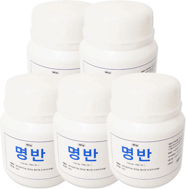 삼현제약 명반 180g, 5개, 1개입