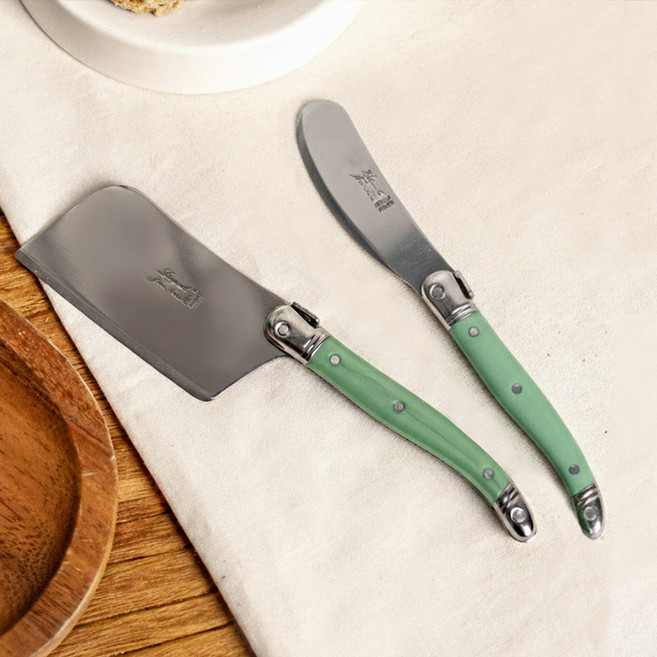 장네론 라귀올 버터나이프 + 치즈커터 세트, 1개, 그린