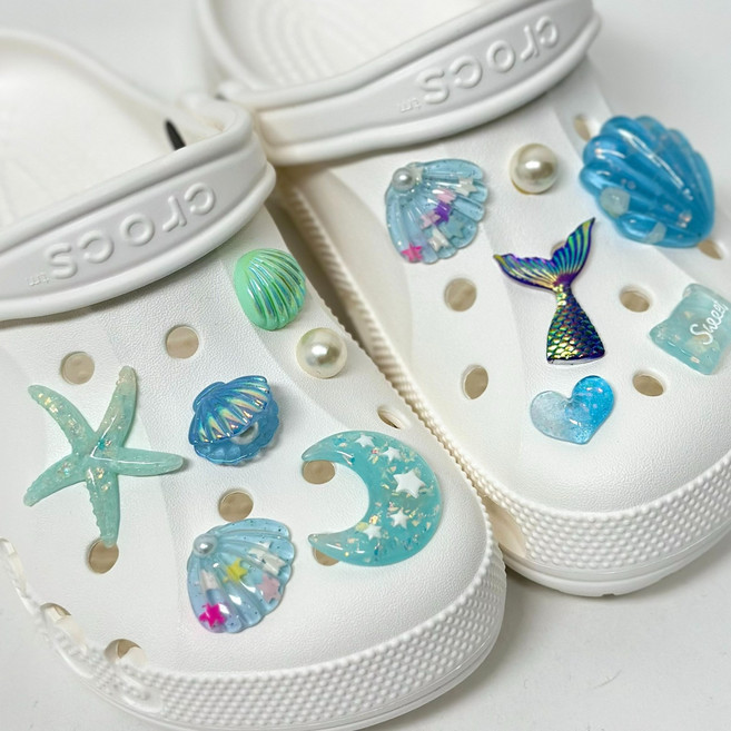 코지치 파츠 보석 세트 신발 3D 악세서리 푸른 여름 바다