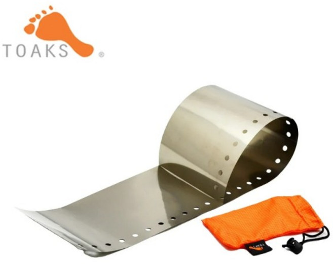 TOAKS 티타늄 윈드 스크린 WSC-01 초경량 스토브 캠핑 피크닉 액세서리 용 방풍