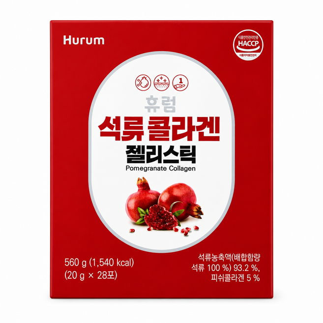 휴럼 석류 콜라겐 젤리스틱 28포, 560g, 1개