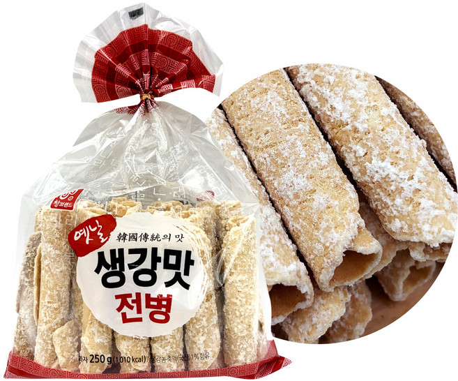 한입 전병 생강맛 과자 옛날 간식, 1개, 250g