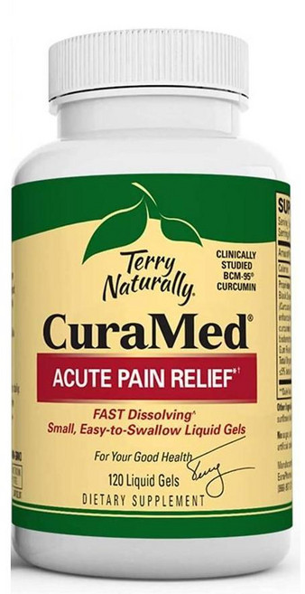 테리 내추럴리 큐라메드 어큐트 페인 릴리프 커큐민 리퀴드젤 Terry Naturally CuraMed Acute Pain Relief, 120정, 1개