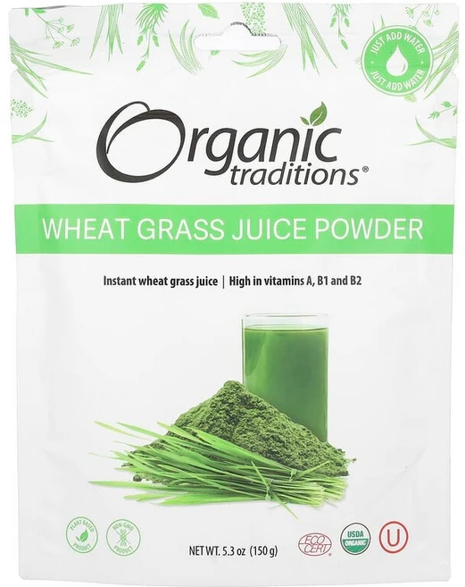 Organic Traditions 밀싹즙 분말 150g(5.3oz), 150g, 6개 - 쿠팡