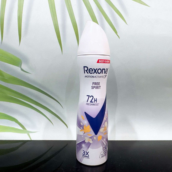 蕊娜 Rexona 制汗爽身噴霧 - 粉末乾爽+亮白 72小時保護, 1個, 【噴霧】自由舒暢 135ml-紫色