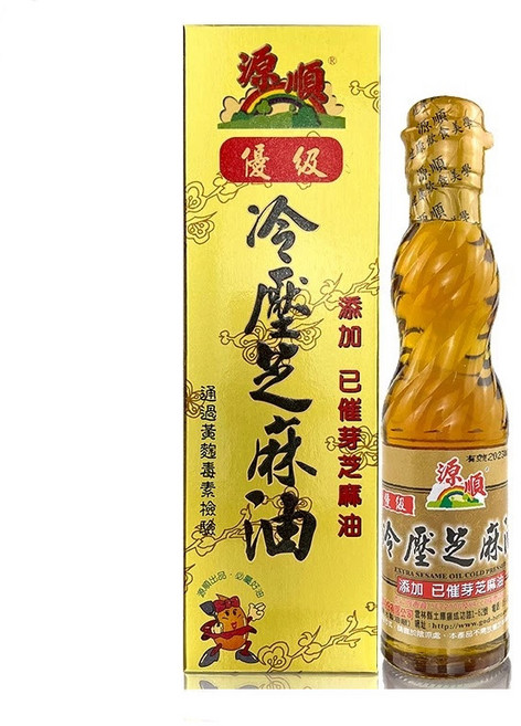 源順 優級冷壓芝麻油220cc/罐(添加已催芽芝麻油) (超商限2罐), 1個, 220ml