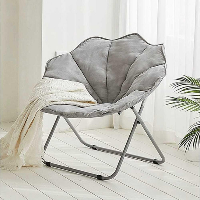 문체어 접이식 안락의자 낮은 인쇼파 수유 1인 로얄 소파 금치산, 그레이, 1개