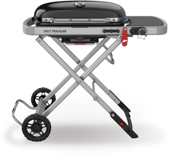 웨버 트래블러 블랙 가스그릴 카트 접이식 일체형 9010023, 1개