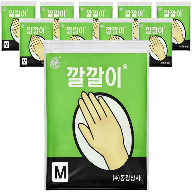 오라이브 동광상사 깔깔이 라텍스 미용장갑 중형 M, 10개, 아이보리