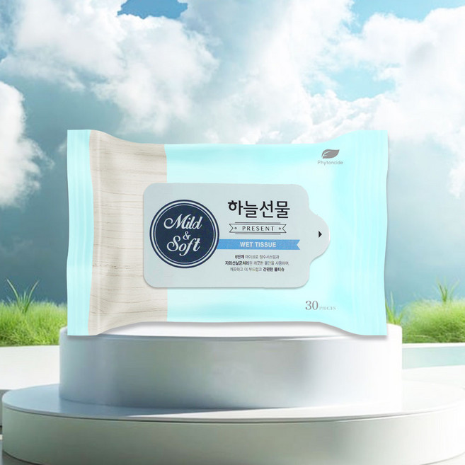 하늘선물 미니 물티슈, 20개, 30매