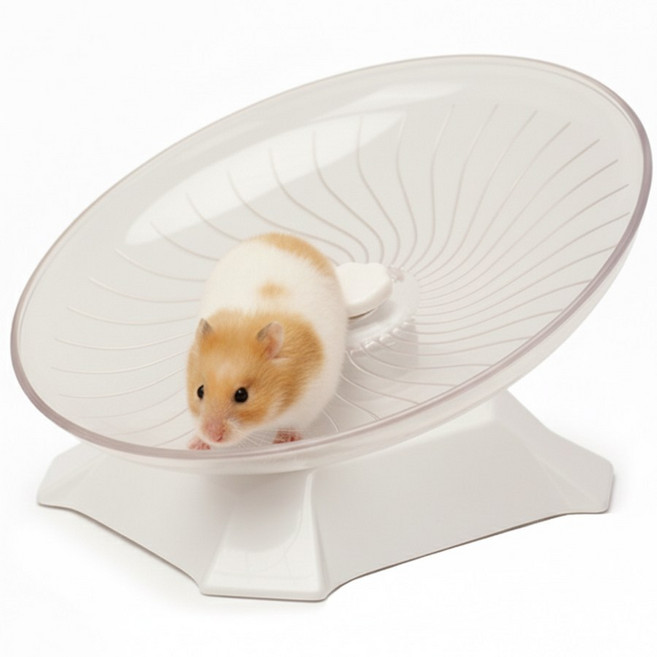 HappyHam 24cm 대형 소저 햄스터 피그미다람쥐 쳇바퀴 장난감, 1개, 화이트