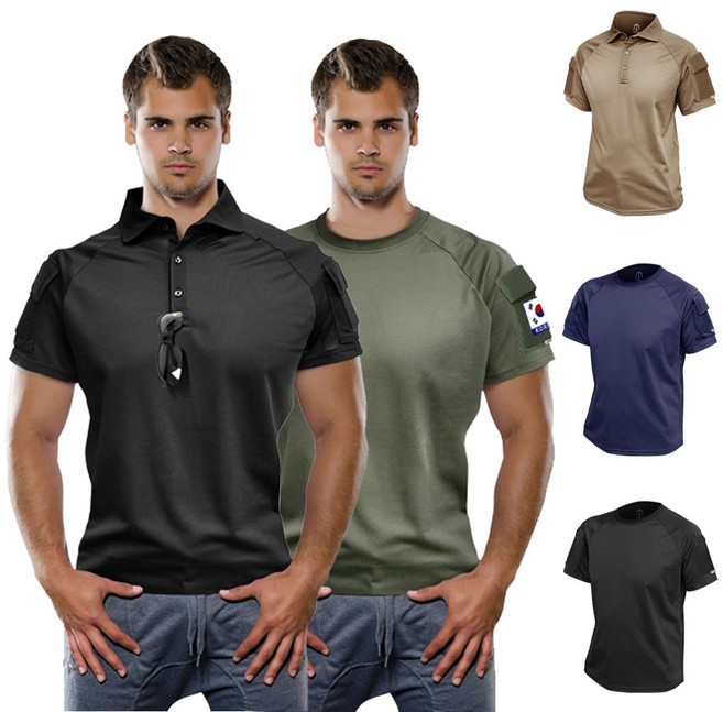 택티컬 컴뱃 셔츠 반팔 소방 경호 경찰 특전사 강철부대 카라 포켓 전술 밀리터리 메쉬 기능성 티셔츠