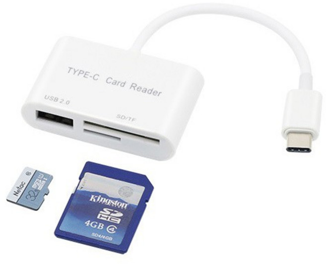 【台灣出貨】Type-C轉接頭 Type-C轉VGA Type-C轉HDMI Type-C轉USB Type-C轉SD, 1個, Type-C轉USB + TF + SD
