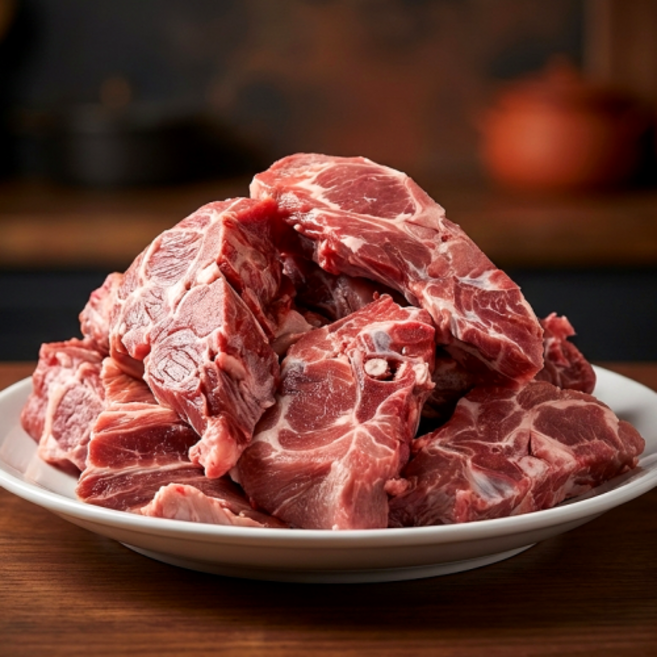 황학고기 살밥많은 돼지목뼈 2kg (해장국용/감자탕용/돼지등뼈), 1개