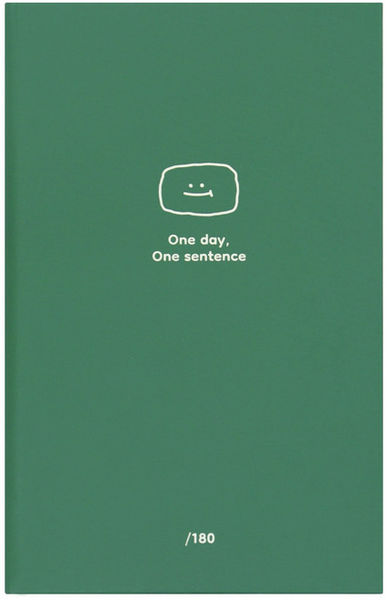 인디고 자문자답 오늘기분 한 문장 일기 6개월용 + 데코스티커 세트, 행복해 그린, 1세트