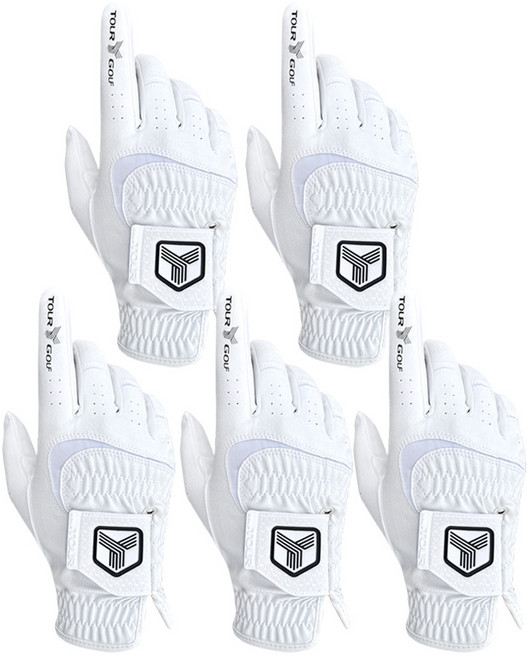 투어골프 빨아쓰는 레인 골프장갑 쿨 메쉬 남성용 오른손 5장, N_TGM-02_남/오른손착용5장