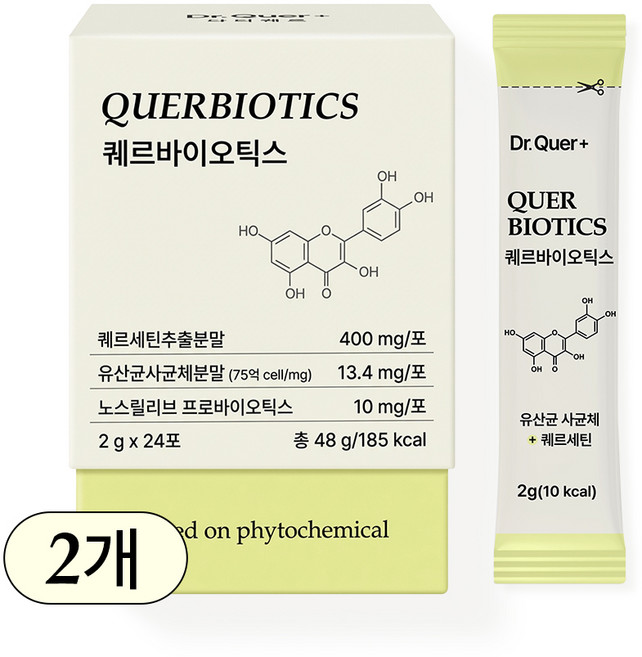닥터퀘르 퀘르바이오틱스 퀘르세틴 브로멜라인 유산균사균체 노스릴리브, 2박스, 24회분