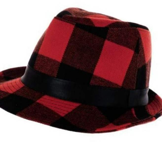 글렌 타탄 울 체크패턴 페도라 울모자 파나마햇 승마모자 카우보이모자