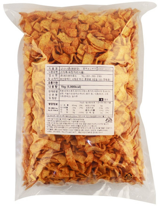 서울식품 난나나콘 매운맛, 5개, 1kg