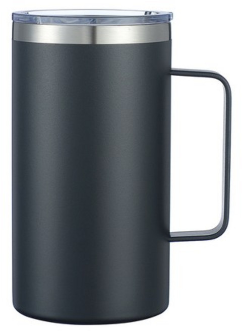 워터하마 비비드 텀블러 머그컵 710ml, 블랙, 1개