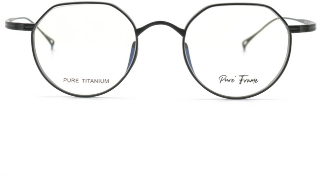 퓨어프레임 다각형 티타늄 안경테 역방향노즈패드