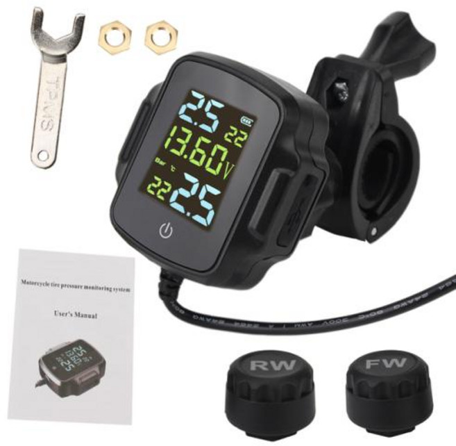 오토바이 TPMS 센서 타이어 압력 모니터링 시스템 거치대 USB 충전기 포함 3.0 타이어 알람 피트 자전거 오토바이 액세서리