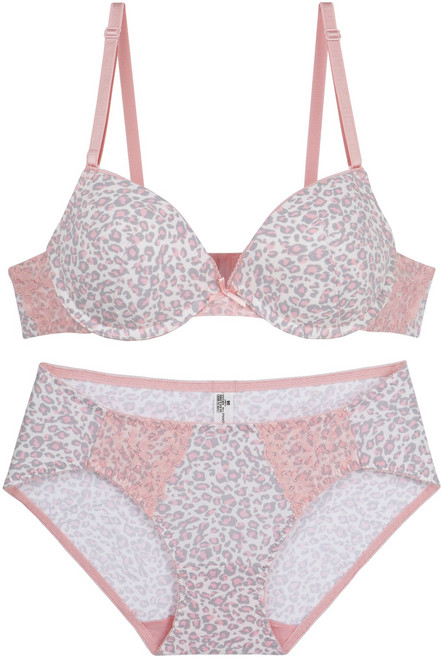 판도라by비비안 핑크 면몰드 브라팬티 AB컵 7035