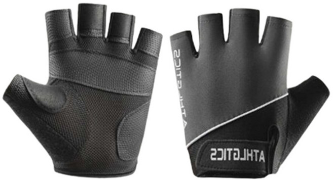 모투에카 다용도 헬스 등산 자전거 반장갑, 블랙, 1개