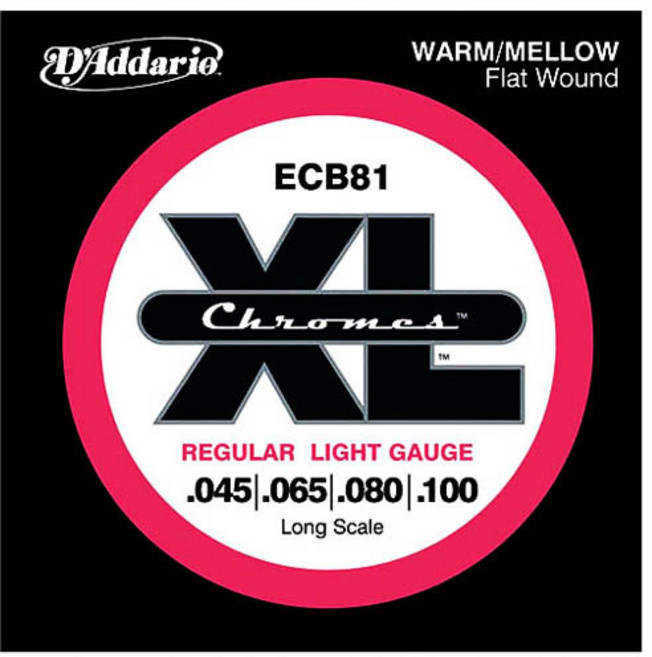 다다리오 플랫와운드 베이스기타스트링 Daddario flatwound ECB81, 1개