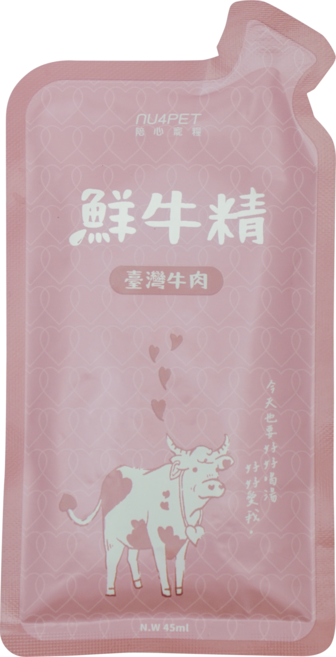 Nu4pet 陪心寵糧 慢熬咕咕湯 陪心補水 陪心食補 寵物雞精 犬貓通用, 1個, 鮮三精/台灣牛肉, 45ml