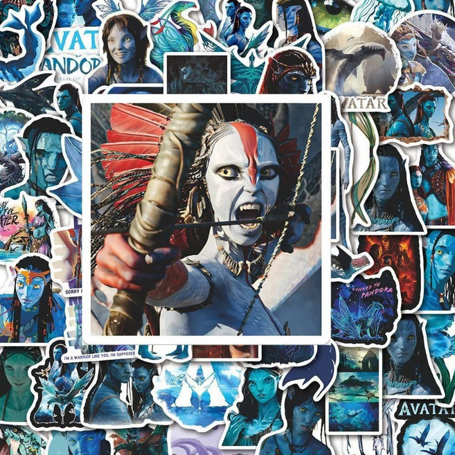 아바타 3 불과재 나비족 부족 바랑 캐릭터 색칠 도안 스티커 65개 세트