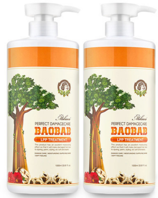 모하니 퍼펙트 데미지케어 바오밥 LPP 트리트먼트, 1L, 2개