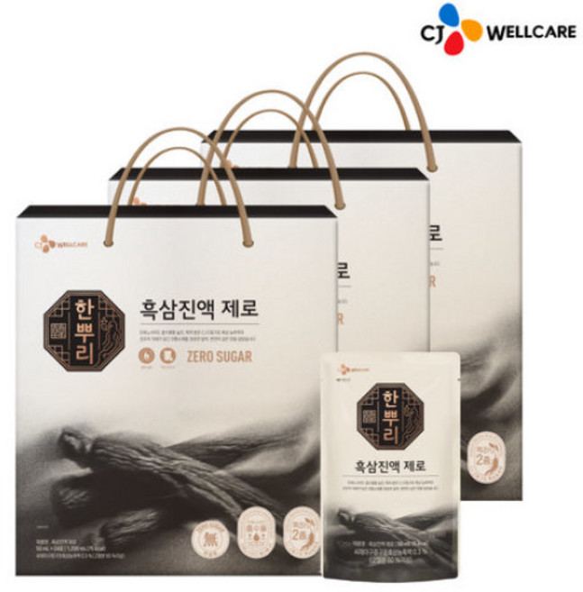 CJ 한뿌리 흑삼진액 제로, 3박스
