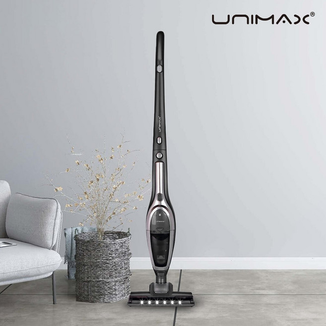 유니맥스 2in1 무선 핸디 청소기 거치대 포함 핸디형 가정용, UVC-1894, 그레이