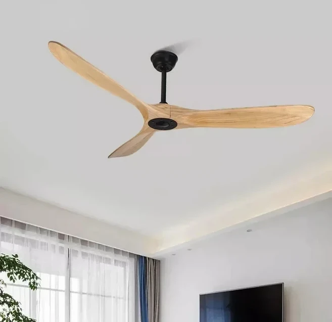 산업용 빈티지 목재 환풍기 천장 선풍기 조명 리모컨 없음 장식 레트로 대형 팬 52 인치 60 7, 03 E NO light, 03 70Inch DC Motor, 01 220V용