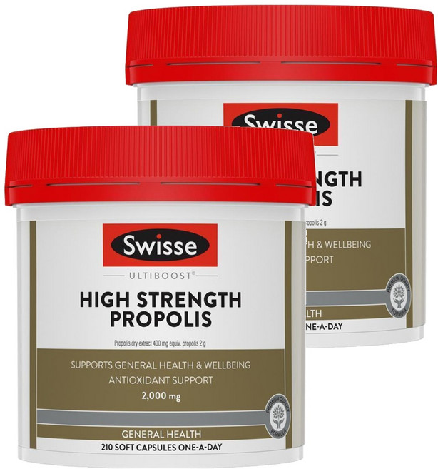 스위스 울티부스트 하이 스트렝스 프로폴리스 2000mg 소프트 캡슐, 210정, 1개
