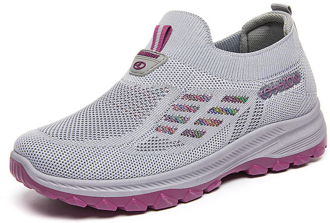 ANYOU 할머니 어르신 중노년 효도 신발 슬립온 스니커즈 발편한 전용 운동화