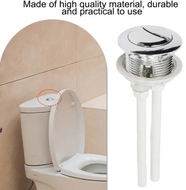 38/48/58mm YX-19006 듀얼 푸시 버튼 내구성이 뛰어난 플러시 화장실 물 탱크 액세서리 용 새로운 라운드