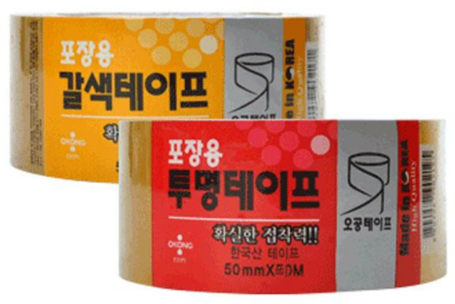 오공 테이프80m OPP 박스 투명 포장 이사테이프 40개1박스, 1개