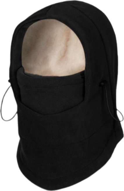 믿추 기모 바라클라바 후드넥워머 오토바이 방한, 벨벳블랙, 1개