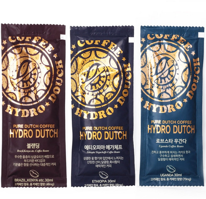 하이드로 더치커피 원액 콜드브루 (블랜딩 40팩+예가체프 40팩+우간다 40팩) 총 120팩 혼합세트, 1개