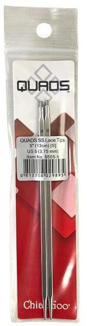 ChiaoGoo Quads SS 레이스 팁 13cm(5인치) [S] 미국 5(3.75mm) 199790, ChiaoGoo Quads SS 레이스 팁, 13cm(