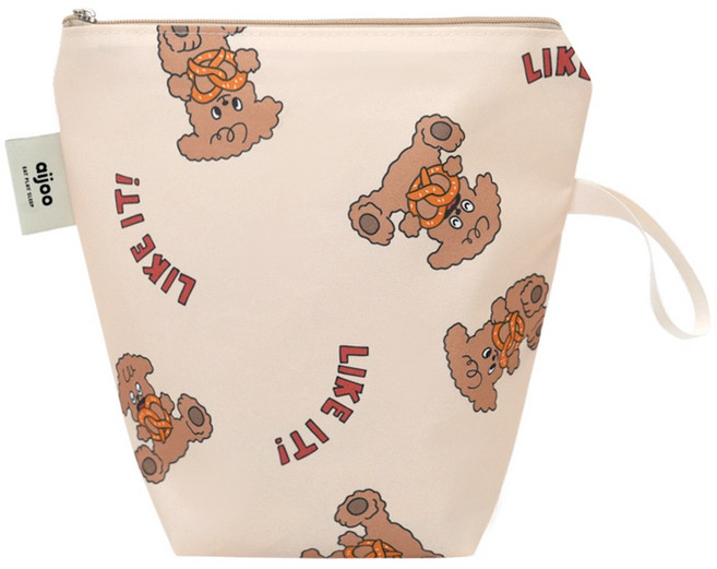 아이주 방수 양치컵 파우치 항균 양면방수 네임 다용도 주머니 어린이집 유치원 유아 입학 준비물 화장품 여행용 아동용 칫솔 가방, 양치컵파우치 프레첼